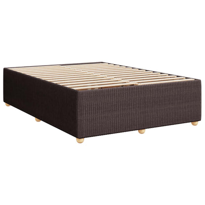 Boxspringbed met matras Donkerbruin 140 x 190 cm Stof
