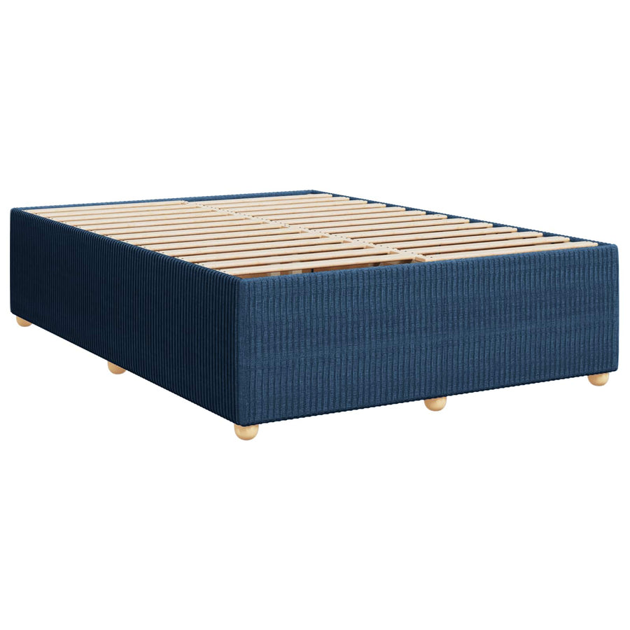 Boxspringbed met matras met hoofdeinde Blauw 140 x 200 cm Stof