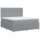 Boxspringbed met matras lichtgrijs 160x200 cm