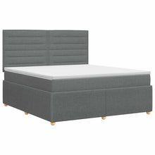 Boxspringbed met matras Donkergrijs 160 x 200 cm Stof