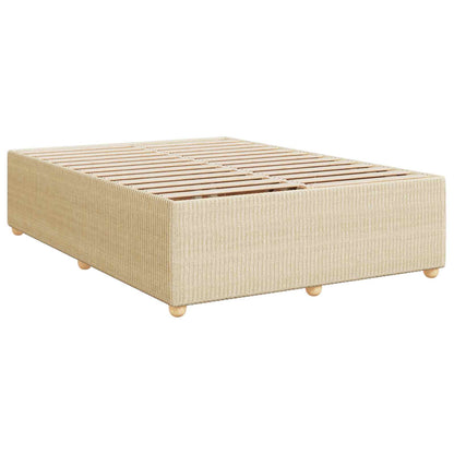 Boxspringbed met matras Crèmekleurig 160 x 200 cm Stof