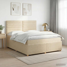 Boxspringbed met matras Crèmekleurig 160 x 200 cm Stof