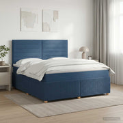 Boxspringbed 160x200 cm blauw stof