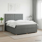 Boxspringbed met matras 180x200 cm donkergrijs