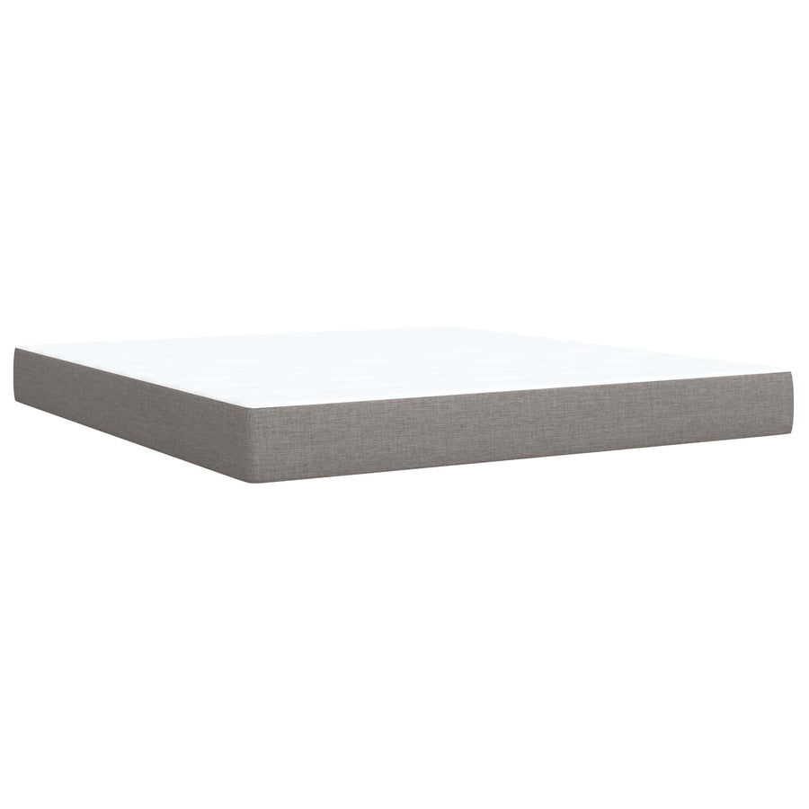 Boxspringbed met matras met hoofdeinde Taupe 180 x 200 cm Stof