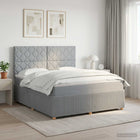 Boxspringbed met matras 180x200 cm lichtgrijs