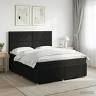 Boxspringbed met hoofdeinde 140x190 cm zwart