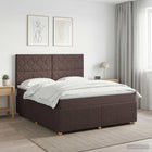 Boxspringbed 180x200 cm donkerbruin met matras