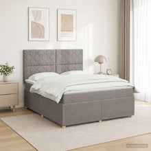 Boxspringbed met matras met hoofdeinde Taupe 140 x 190 cm Stof