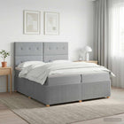 Boxspringbed 200x200 cm lichtgrijs