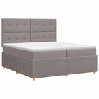 Boxspringbed 200x200 cm taupe