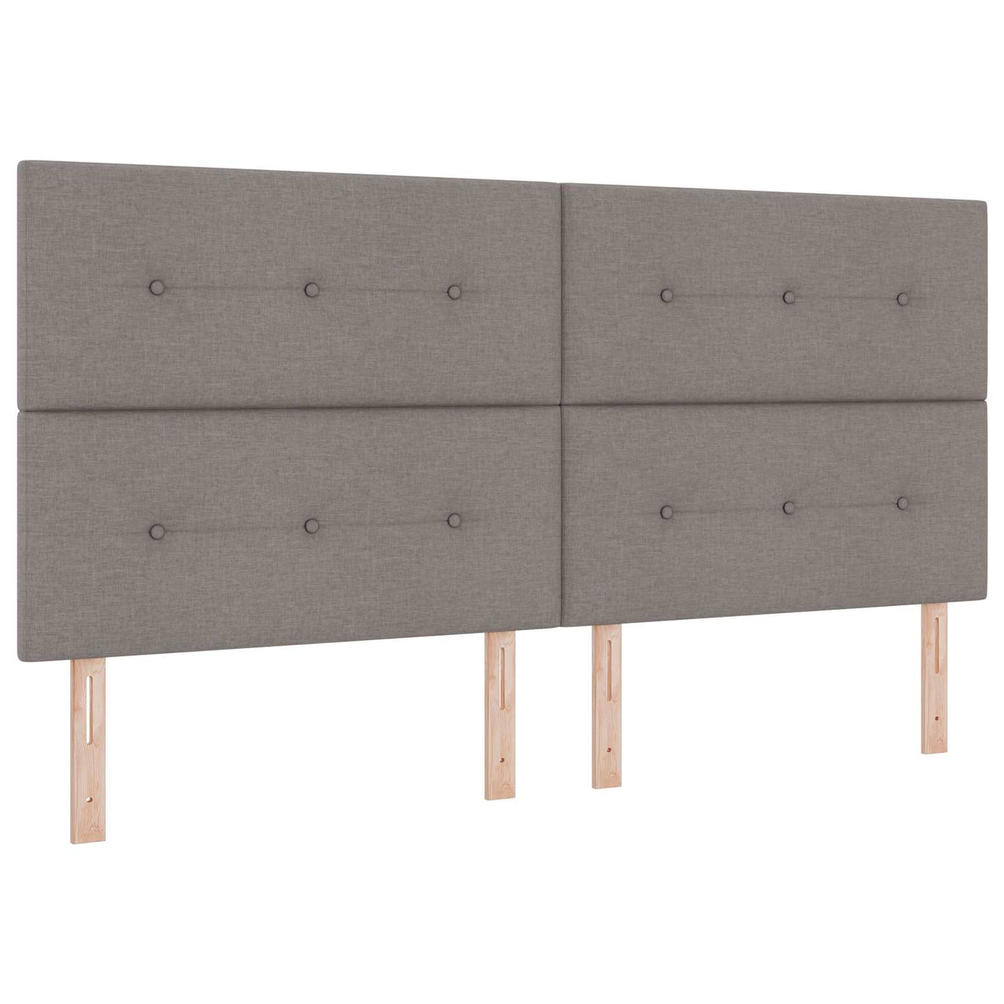 Boxspringbed met matras met hoofdeinde Taupe 200 x 200 cm Stof