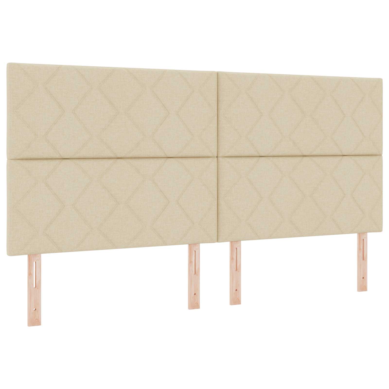 Boxspringbed met matras Crèmekleurig 200 x 200 cm Stof