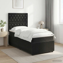 Boxspringbed met matras Zwart 100 x 200 cm Fluweel