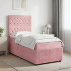 Boxspringbed 80x200 cm roze fluweel