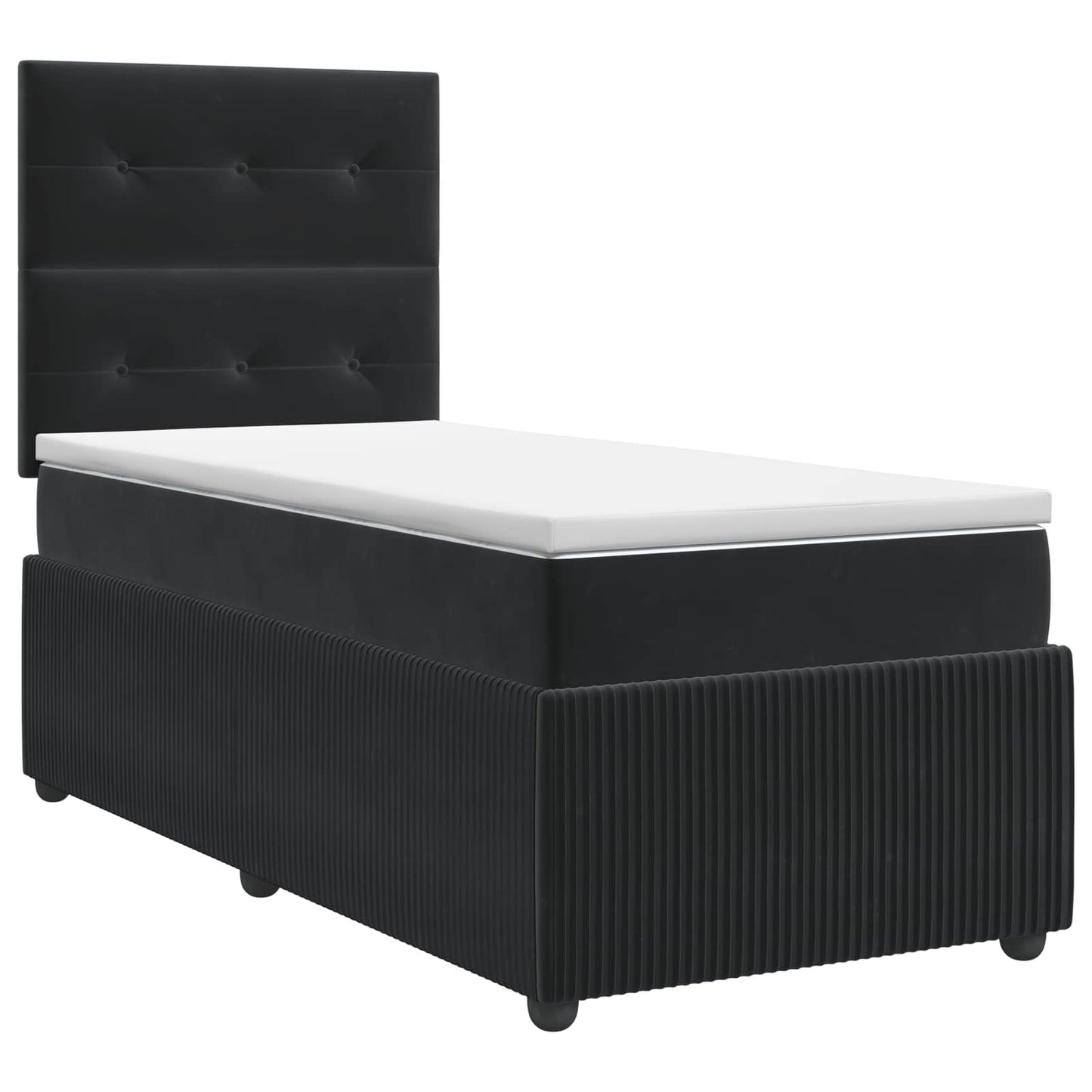 Boxspringbed met matras Zwart 80 x 200 cm Fluweel