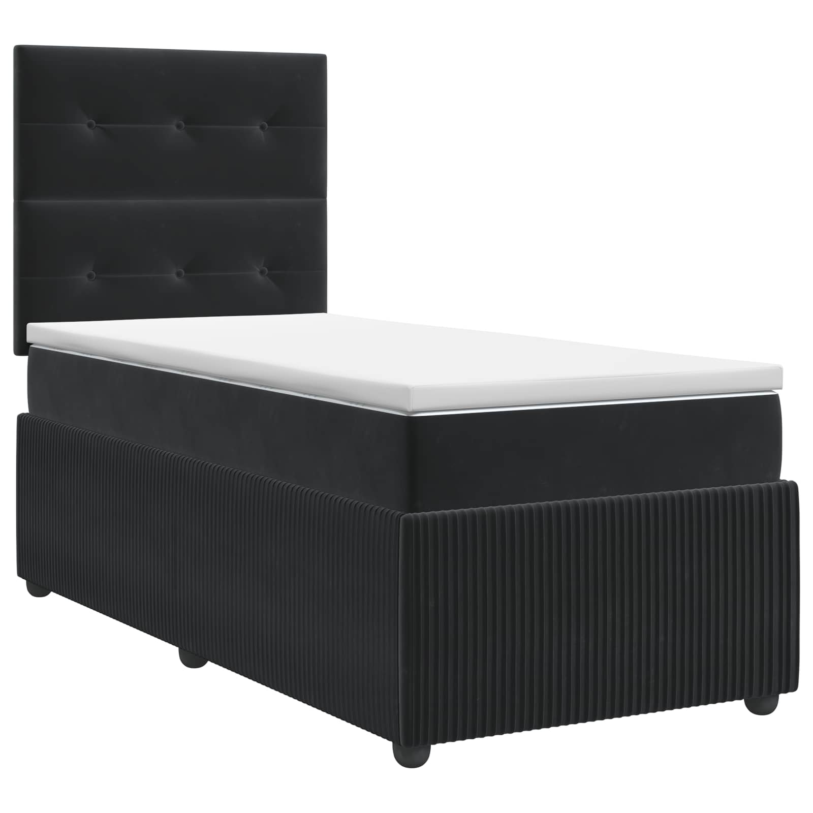 Boxspringbed met matras Zwart 80 x 200 cm Fluweel