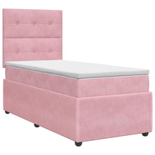 Boxspringbed met matras met hoofdeinde Roze 80 x 200 cm Fluweel