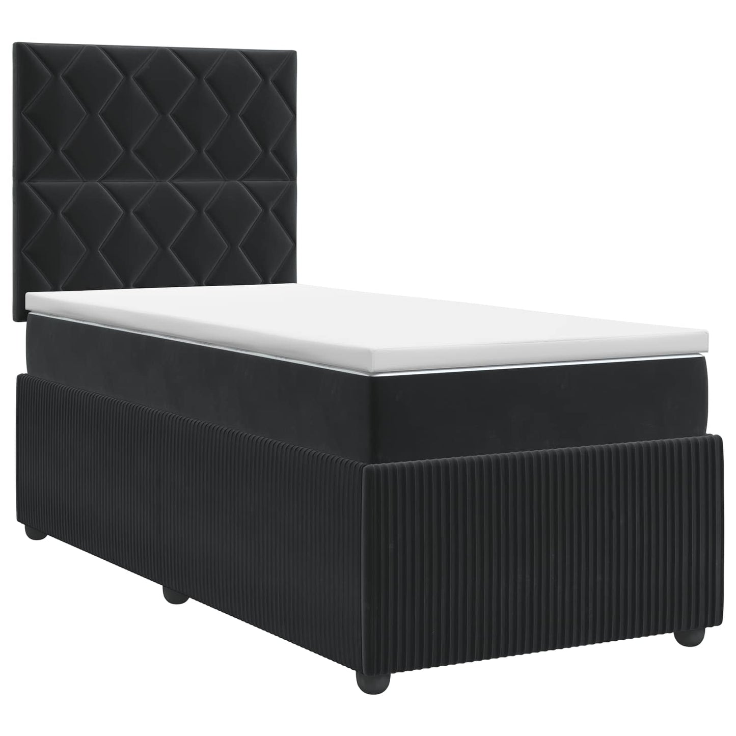 Boxspringbed met matras Zwart 80 x 200 cm Fluweel