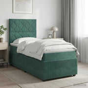 Boxspringbed 80x200 cm donkergroen fluweel