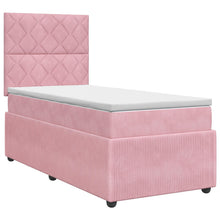 Boxspringbed met matras met hoofdeinde Roze 80 x 200 cm Fluweel