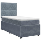 Boxspringbed met matras Donkergrijs 90 x 190 cm Fluweel