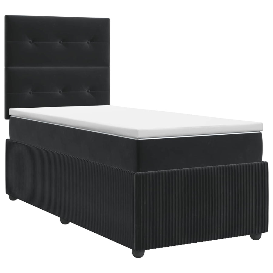 Boxspringbed met matras Zwart 90 x 190 cm Fluweel