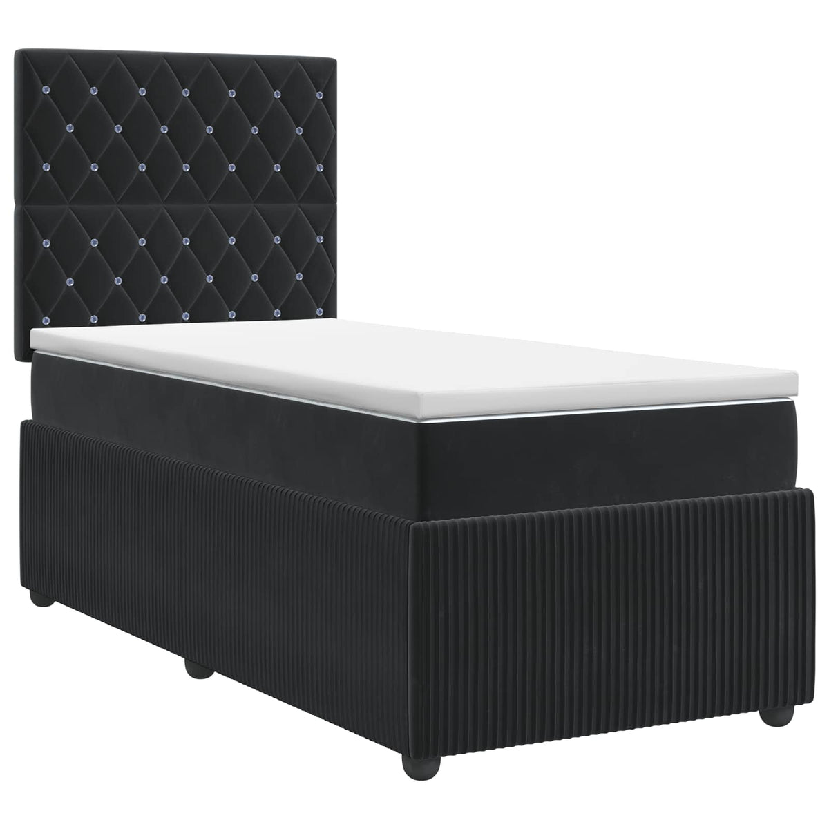Boxspringbed met matras Zwart 90 x 200 cm Fluweel