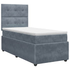 Boxspringbed met matras Donkergrijs 90 x 200 cm Fluweel