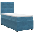 Boxspringbed met matras Blauw 90 x 200 cm Fluweel