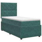 Boxspringbed 90x200 cm donkergroen fluweel