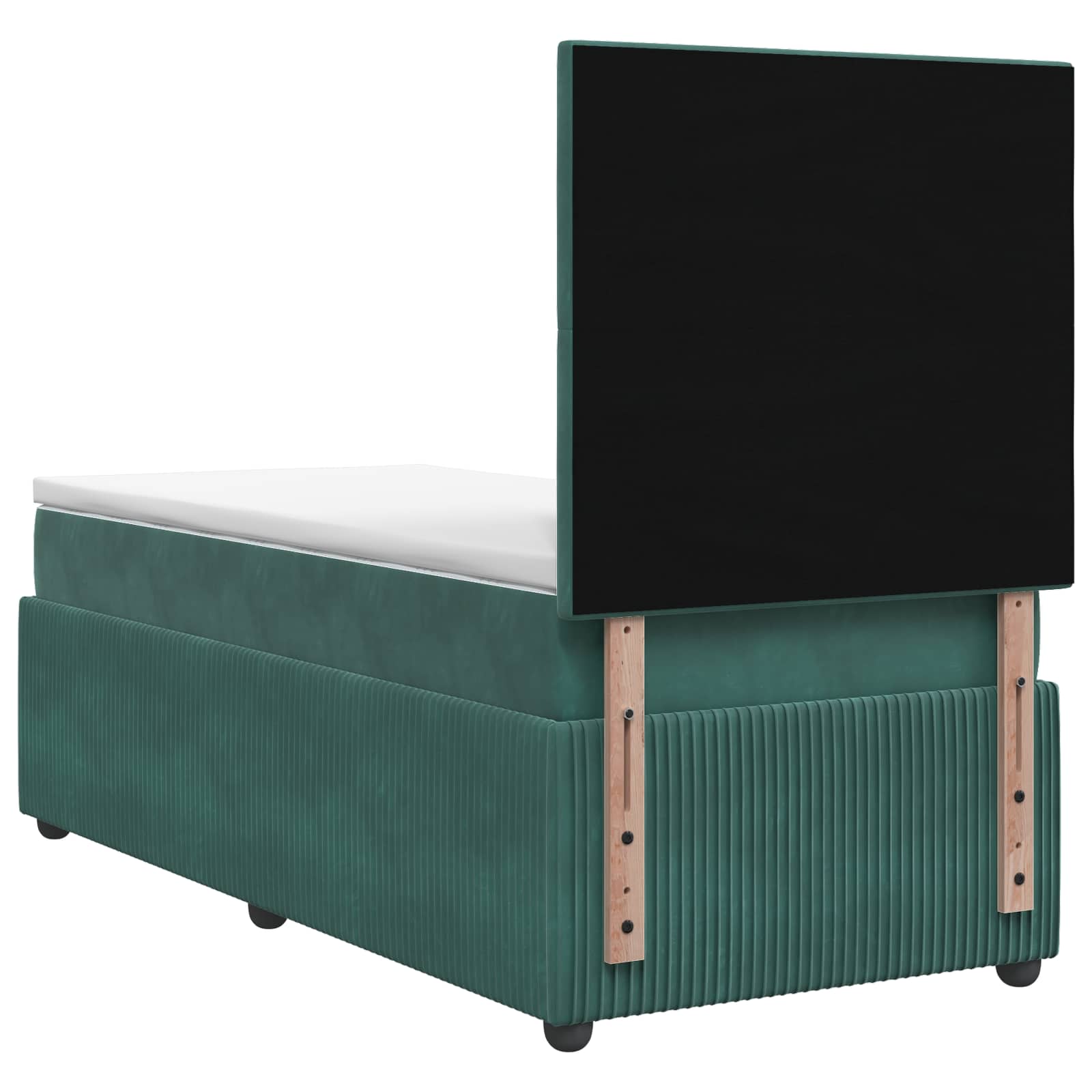 Boxspringbed met matras Donkergroen 90 x 200 cm Fluweel