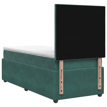 Boxspringbed met matras Donkergroen 90 x 200 cm Fluweel