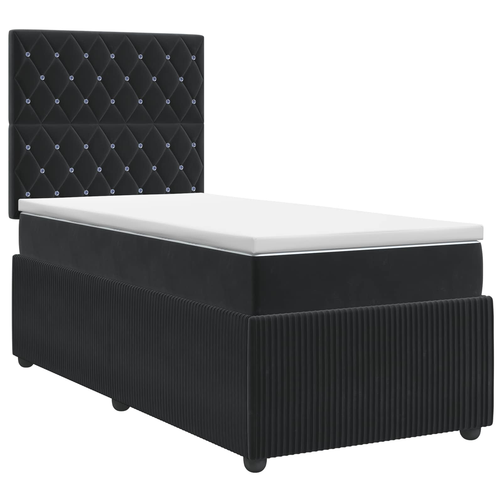 Boxspringbed met matras Zwart 100 x 200 cm Fluweel