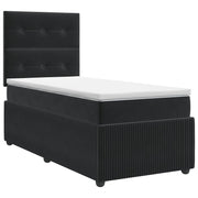 Boxspringbed met matras 100x200 cm zwart fluweel