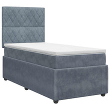 Boxspringbed met matras Donkergrijs 100 x 200 cm Fluweel