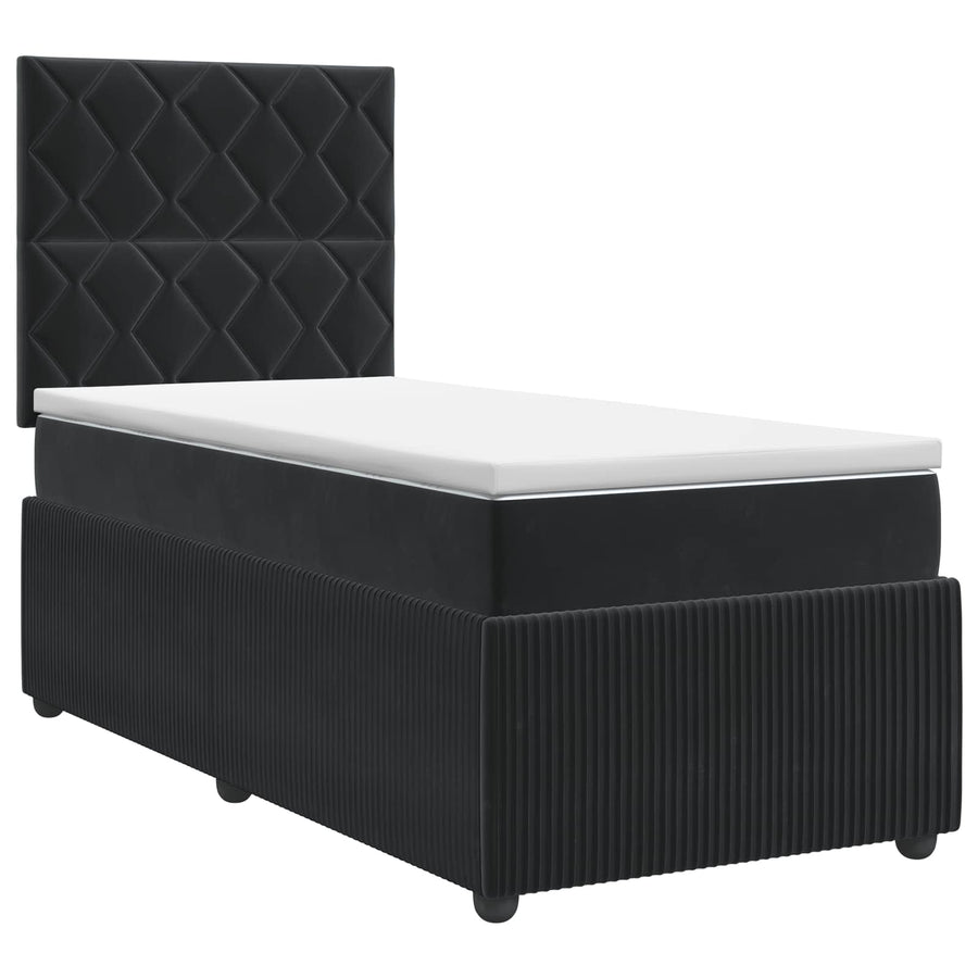 Boxspringbed met matras Zwart 100 x 200 cm Fluweel