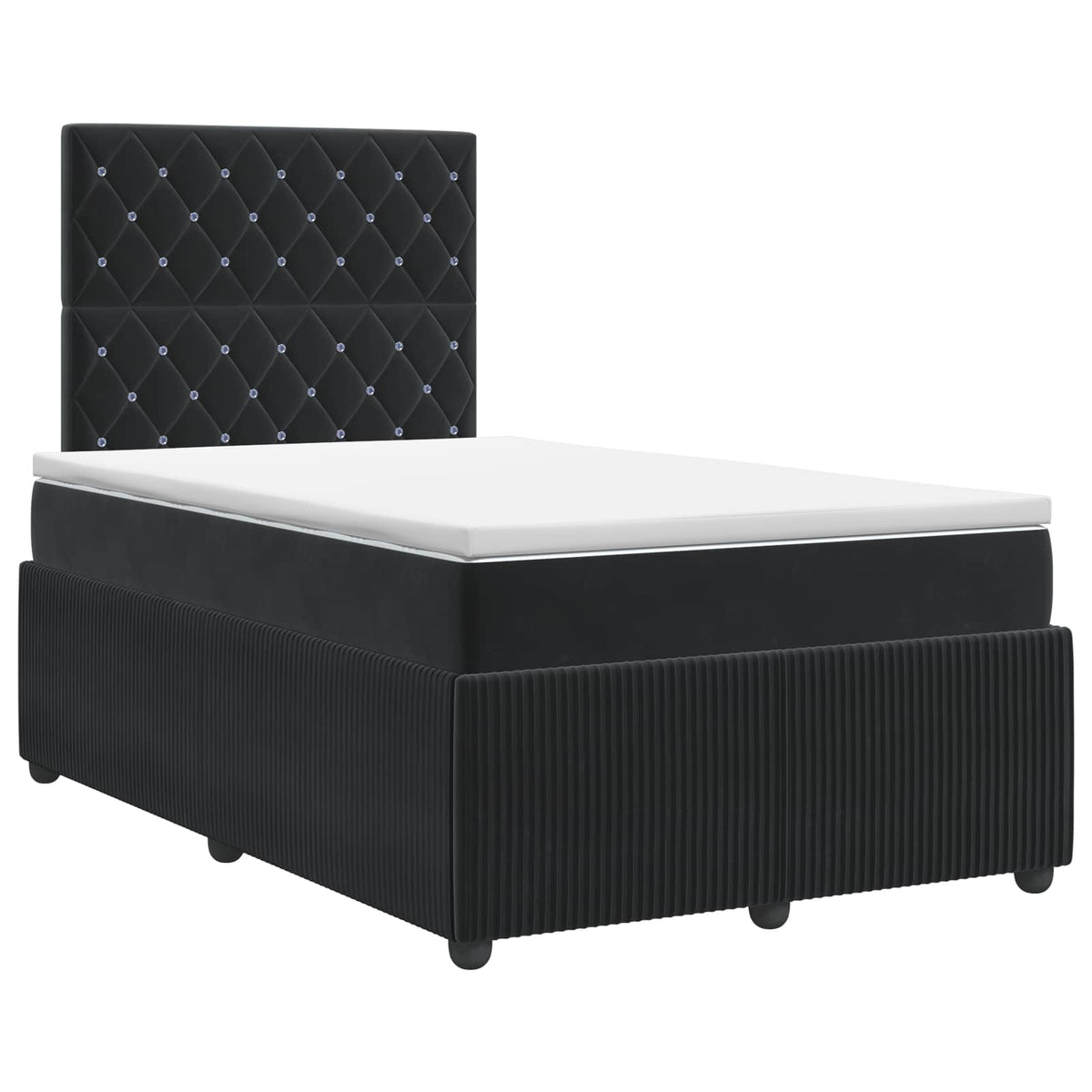 Boxspringbed met matras Zwart 120 x 190 cm Fluweel