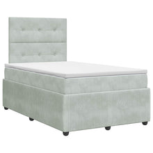 Boxspringbed met matras Lichtgrijs 120 x 190 cm Fluweel