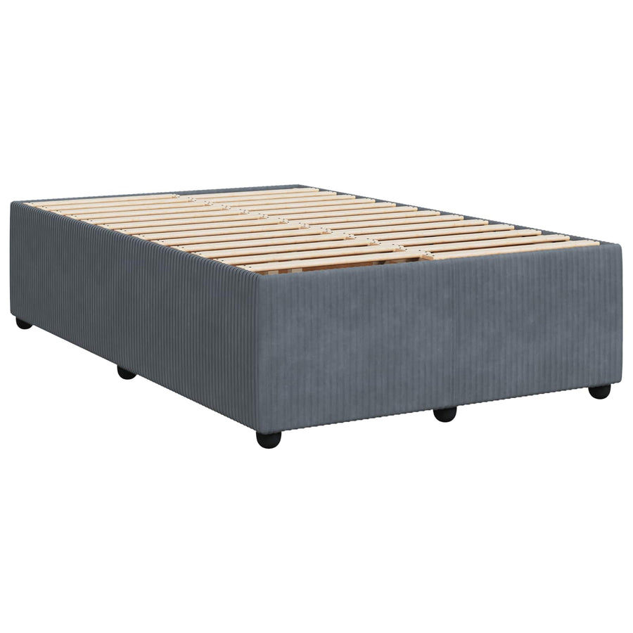 Boxspringbed met matras Donkergrijs 120 x 190 cm Fluweel
