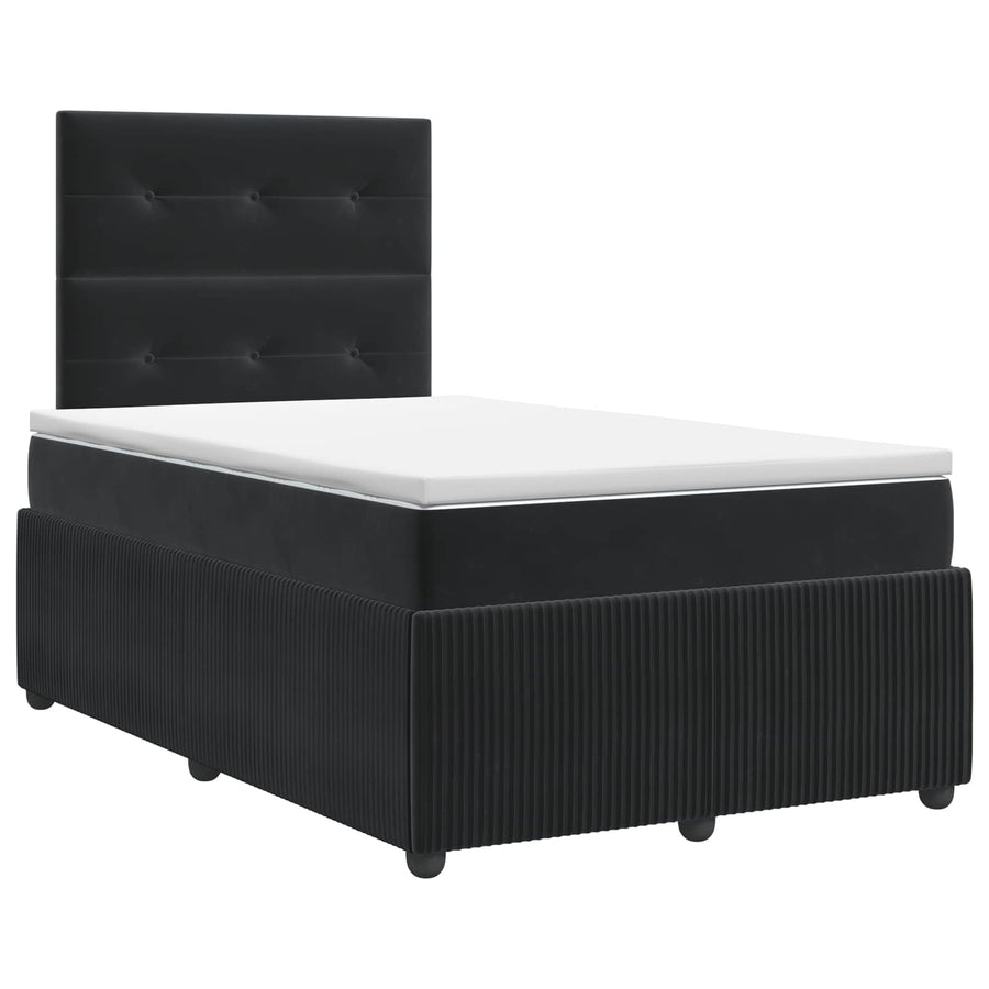 Boxspringbed met matras Zwart 120 x 190 cm Fluweel