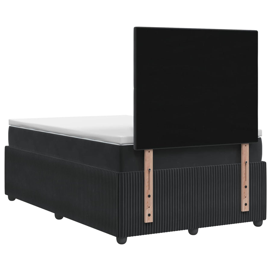 Boxspringbed met matras Zwart 120 x 190 cm Fluweel