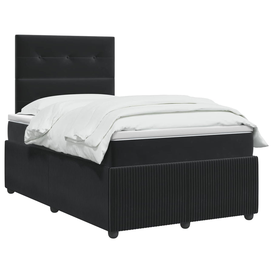 Boxspringbed met matras Zwart 120 x 190 cm Fluweel
