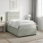 Boxspringbed met matras lichtgrijs 120x190 cm