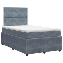 Boxspringbed met matras Donkergrijs 120 x 190 cm Fluweel
