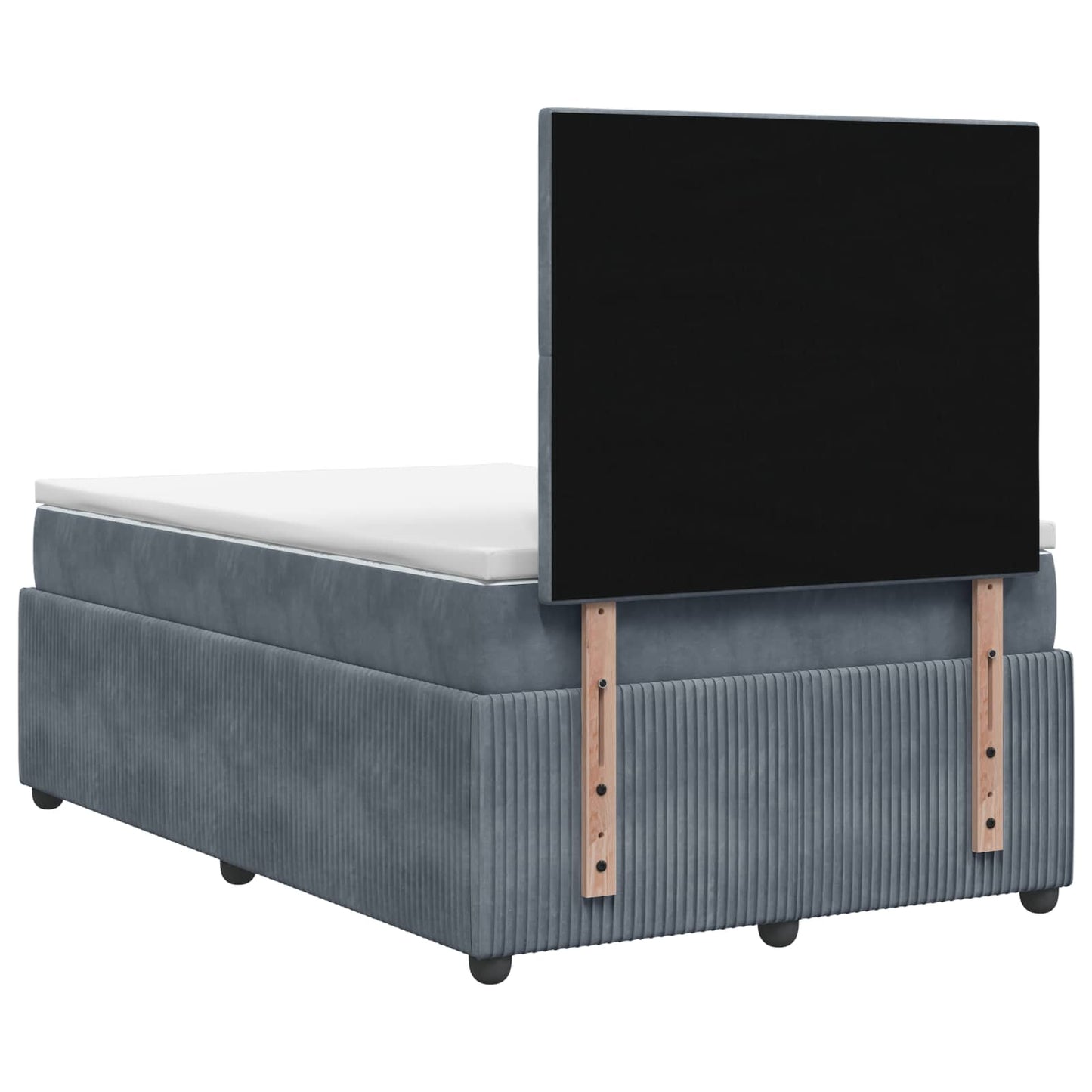 Boxspringbed met matras Donkergrijs 120 x 190 cm Fluweel