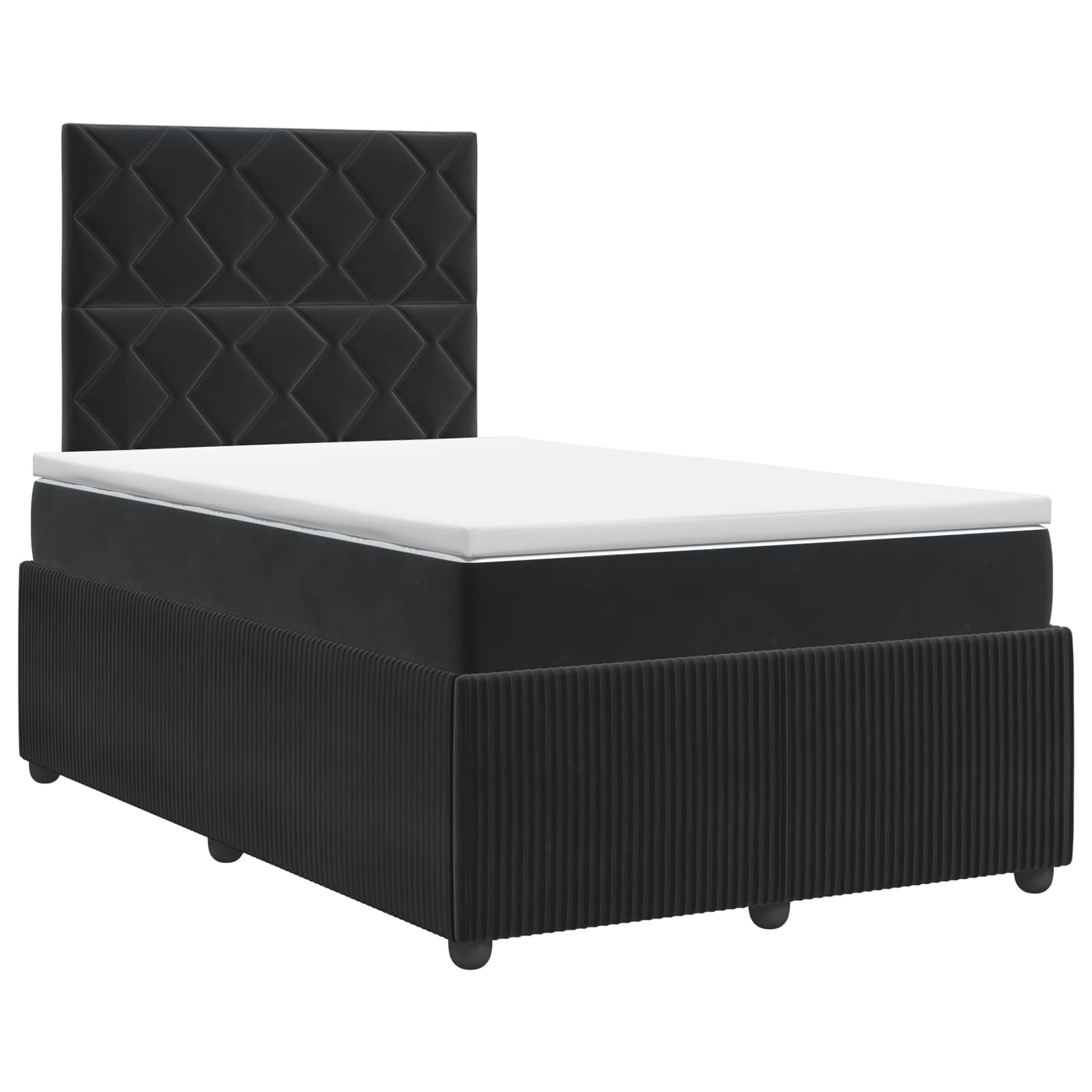 Boxspringbed met matras Zwart 120 x 190 cm Fluweel