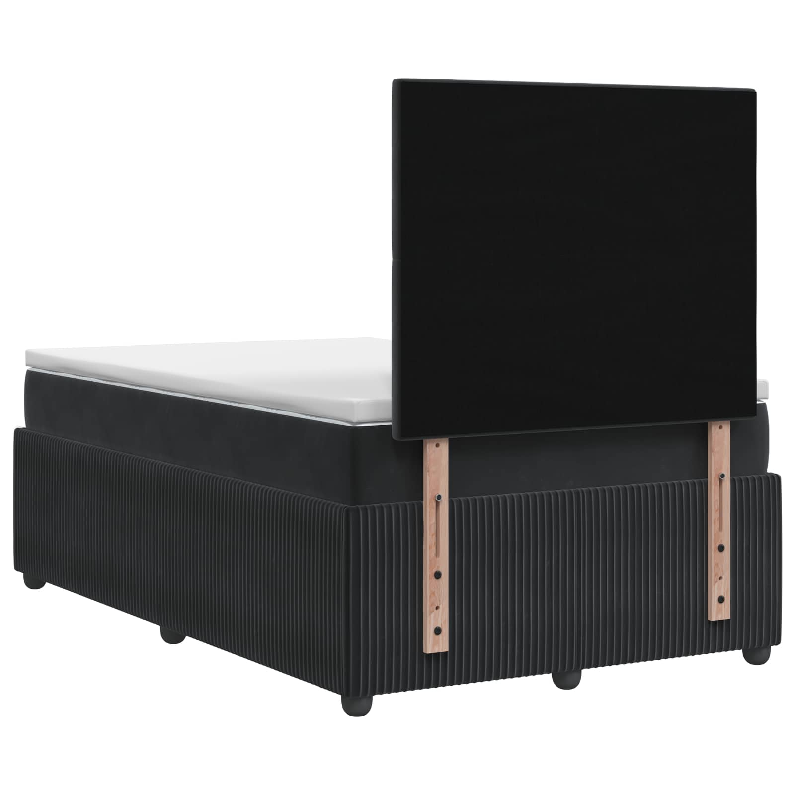 Boxspringbed met matras Zwart 120 x 190 cm Fluweel