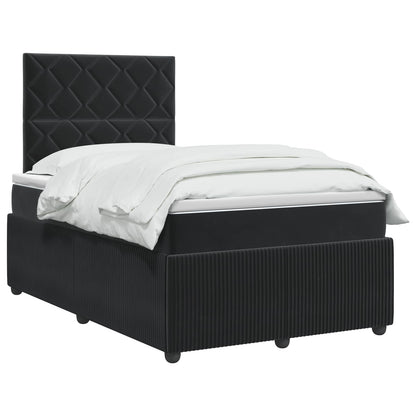 Boxspringbed met matras Zwart 120 x 190 cm Fluweel