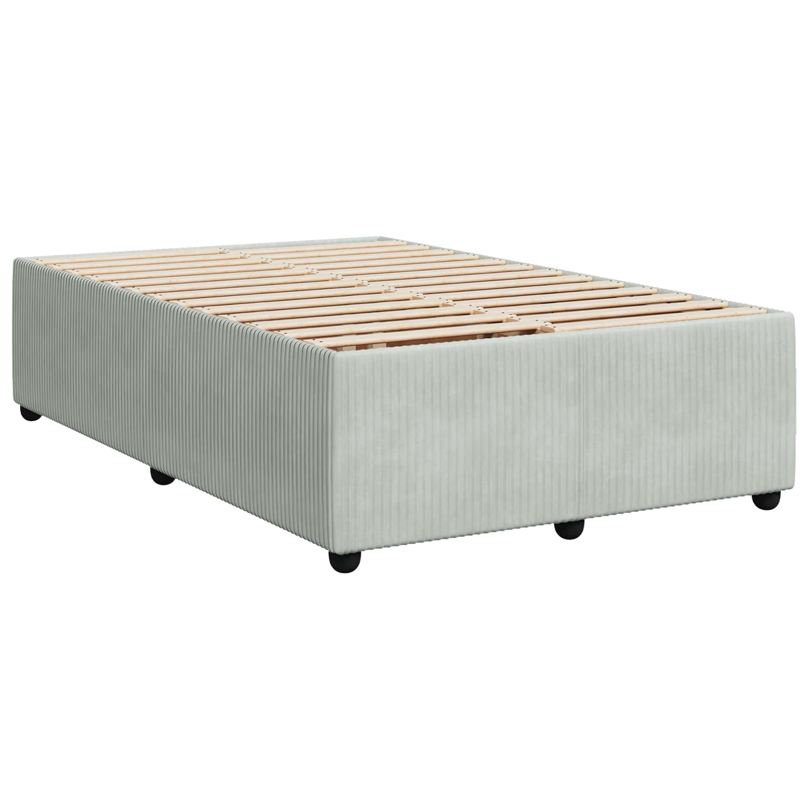 Boxspringbed met matras Lichtgrijs 120 x 200 cm Fluweel